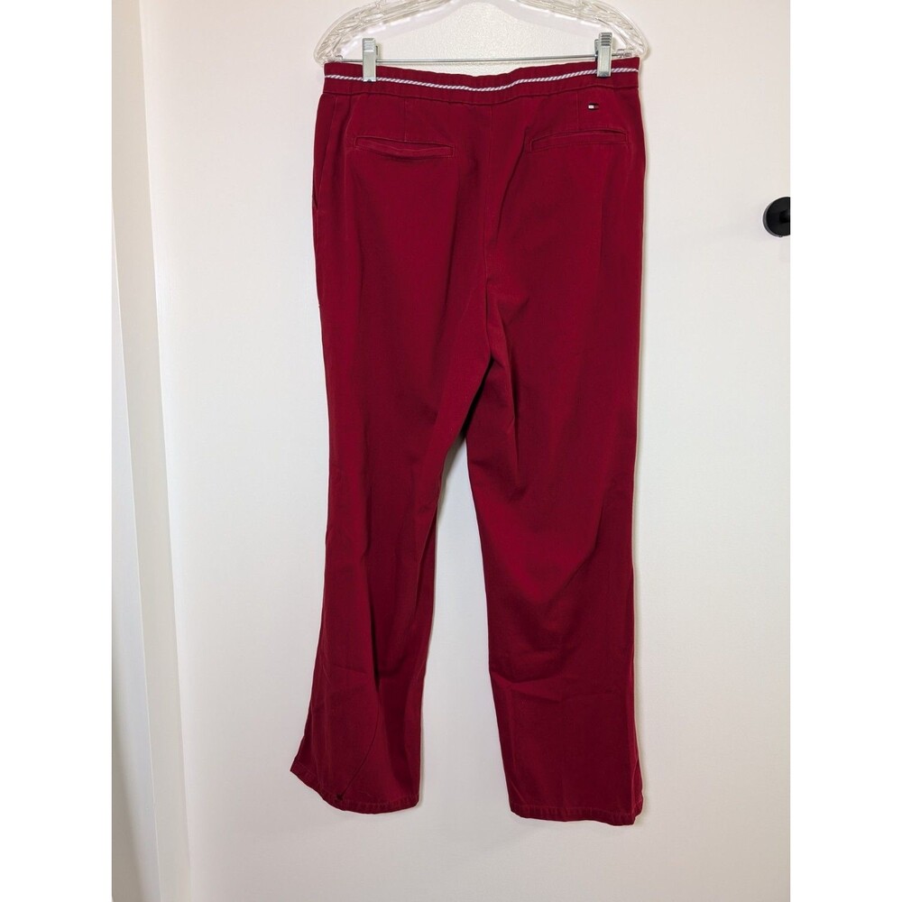 Tommy Hilfiger Women's Red Chino Pants Sz 12 Americana Preppy Coastal Classic - Picture 4 of 8
